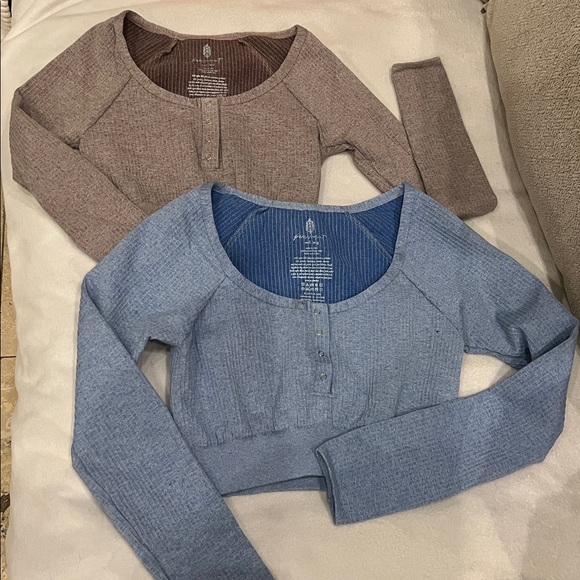 🌺Free people through the night Henley crop top - Picture 13 of 15